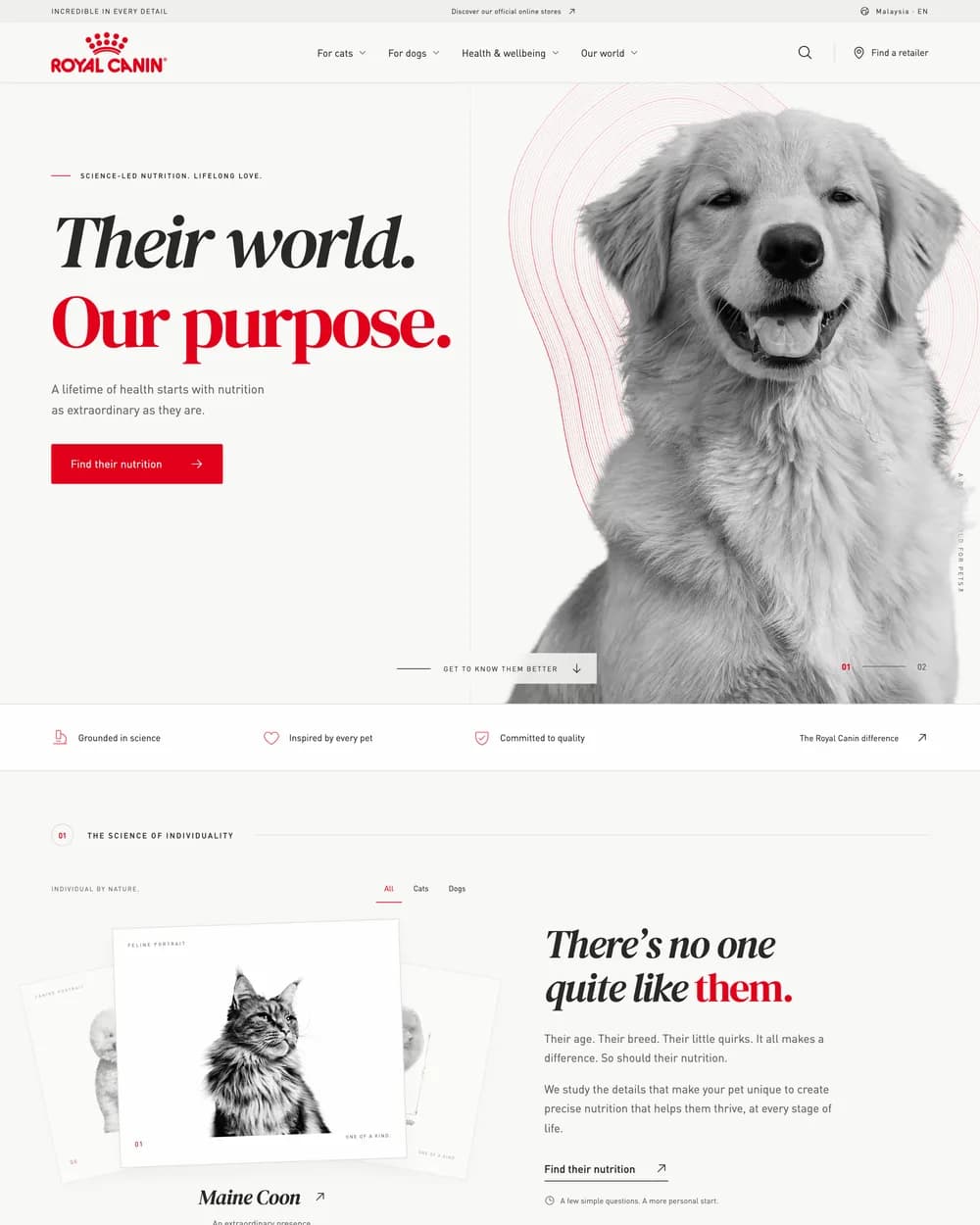 Nutrition science, set like print — Royal Canin Malaysia